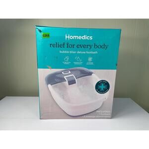 Homedics Bubble Bliss Deluxe Foot Spa FB-50J Heated Footbath Tested Works
